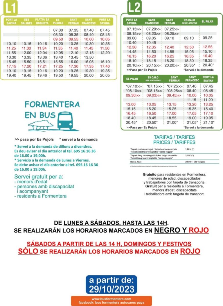 horarios autobuses