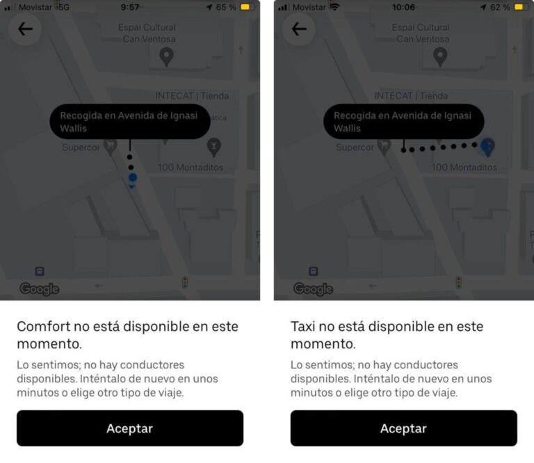 uber nodisponible