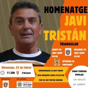 Javi Trist&aacute;n ser&aacute; homenajeado.