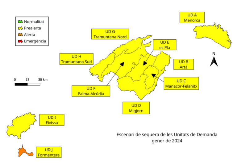 El Govern actualizó el estado de la sequía en toda la región.