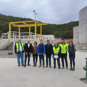 Autoridades en la nueva depuradora de Ibiza.