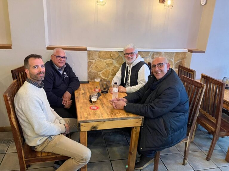 Toni Riera, Alejandro Cardell, Joan Marí Riera y un representante de las VTC tradicionales tras un encuentro en el Consell de Ibiza.