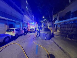 Intervenci&oacute;n de los bomberos en V&iacute;a Romana