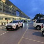 Un taxi en el aeropuerto de Ibiza.