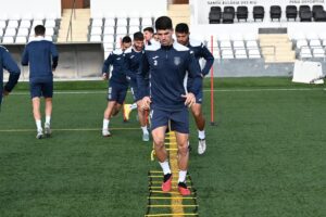 Pe&ntilde;a Deportiva entrenando.