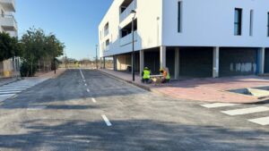 Calle Gavina tras las obras viales en Santa Eul&agrave;ria.