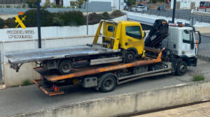 Gr&uacute;a incautada en el operativo Yellow Crane.