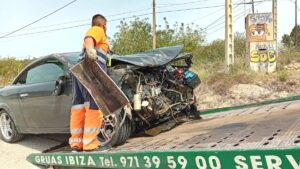 Accidente de tr&aacute;fico en Sant Josep.