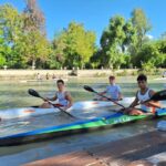 Raúl Prendes e Ilhan Velasco logran una posición destacada en el campeonato de España de Media Maratón de Piragüismo en Aranjuez