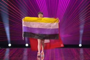 Nemo Eurovision canci&oacute;n bandera trofeo