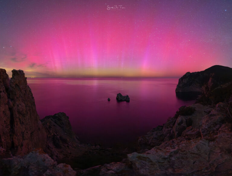 Aurora boreal en Ibiza