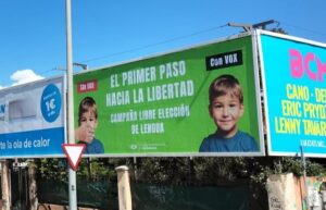 publicidad Vox sobre la libre elecci&oacute;n de lengua