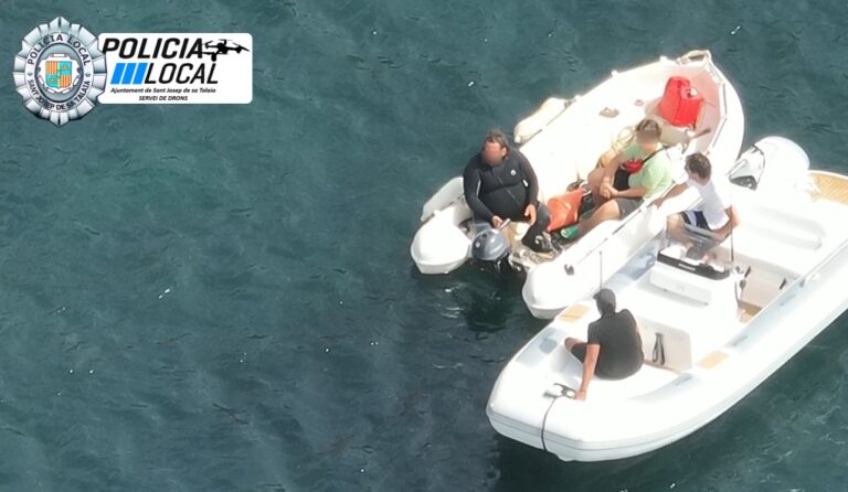 Pirata de Porroig, cazado por un dron de la Policía Local de Sant Josep.