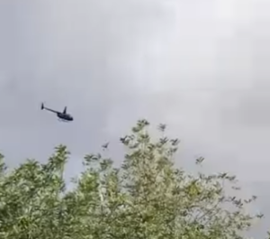 Helic&oacute;ptero en Sant Lloren&ccedil;.