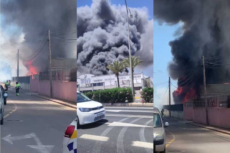 Incendio en los alrededores del aeropuerto