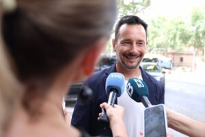 Rafa Ruiz, tras declarar en el 'caso puertos'.