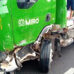 Violento accidente en Sant Josep: chocaron un camión y un coche y hay una mujer herida