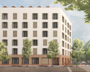 Recreación del proyecto de las 60 viviendas promovidas por el Ibavi en el centro de Ibiza.