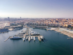 La Marina de Valencia desde el aire
