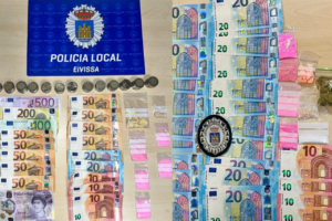 Drogas incautadas por la Polic&iacute;a de local de Ibiza.