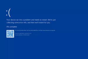 Pantalla azul de la muerte Microsoft