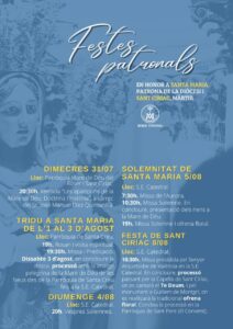 WhatsApp Image 2024 07 25 at 13.00.07 A partir de este miércoles 31 de julio se celebrarán los actos religiosos en honor de Santa María y Sant Ciríac. (Imagen: Obispado de Ibiza)