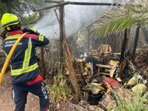 Incendio en una vivienda.