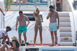 Thibaut Courtois, y su esposa, Mishel Gerzig. Foto: GTres