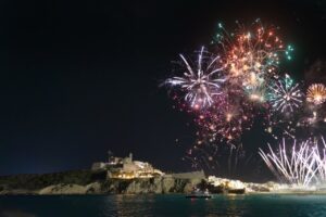 Fuegos artificiales en Ibiza