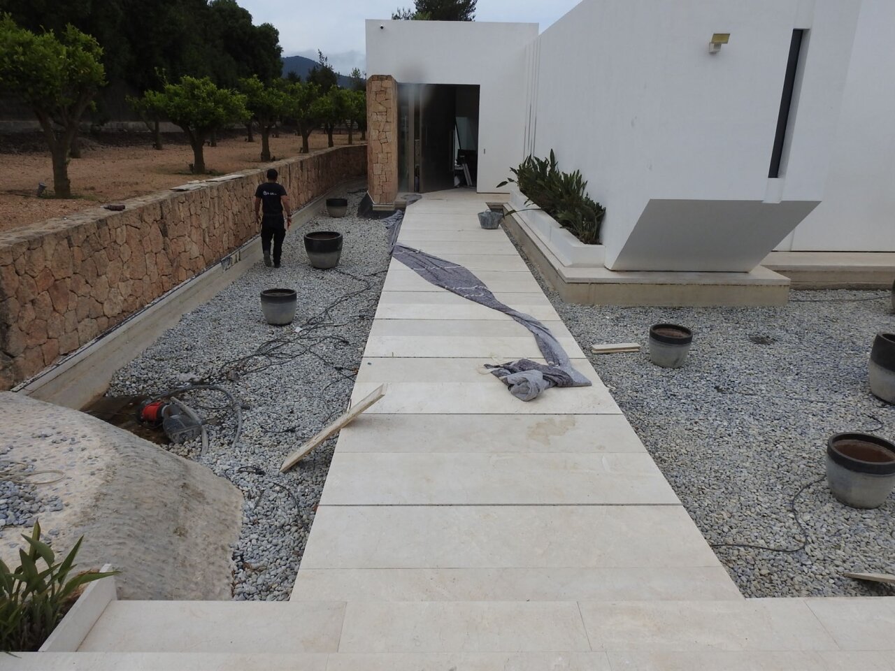 Obras en la casa de Messi. Foto de la inspección en 2022