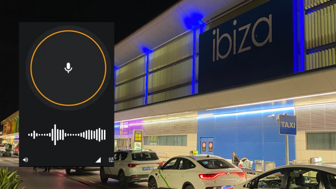 Aeropuerto de Ibiza de noche