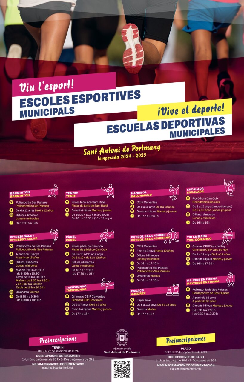 Escoles esportives municipals 2024 2025 cartell