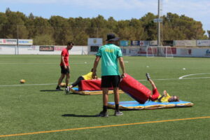 Imagen de archivo de una actividad deportiva infantil en Santa Eul&agrave;ria.