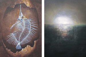 Detalles de obras de Maribel Escandell Guasch y Antoni Taul&eacute;, dos de los varios artistas que ser&aacute;n parte de la Tardor d&rsquo;Art de Formentera 2024. (Imagen: Prensa Consell de Formentera)