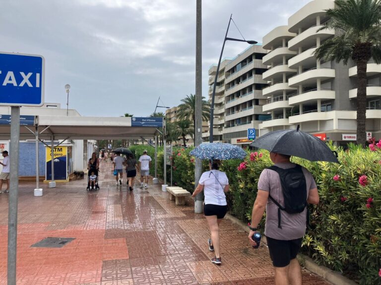 Lluvias en Ibiza.