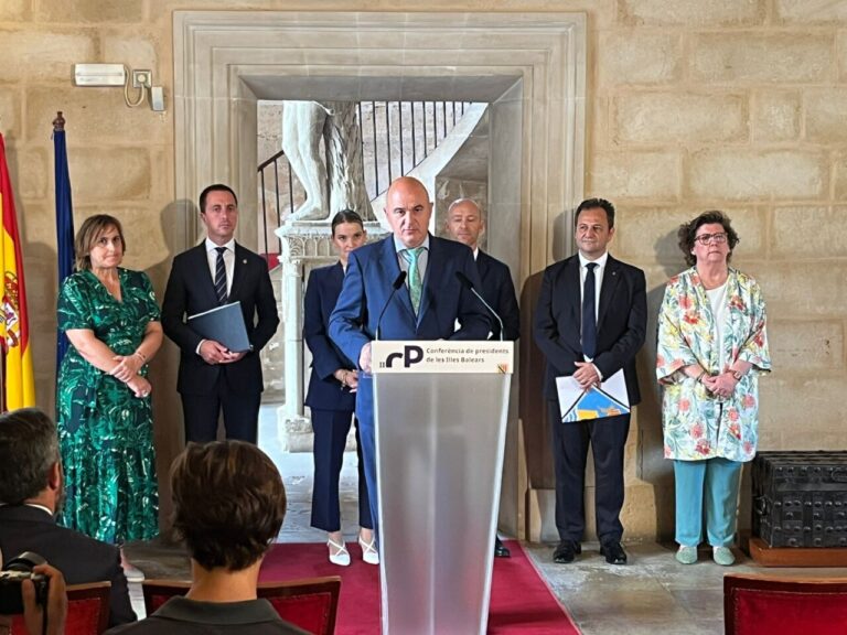 Vicent Marí durante la Conferencia de Presidentes celebrada en el Consolat de Mar.