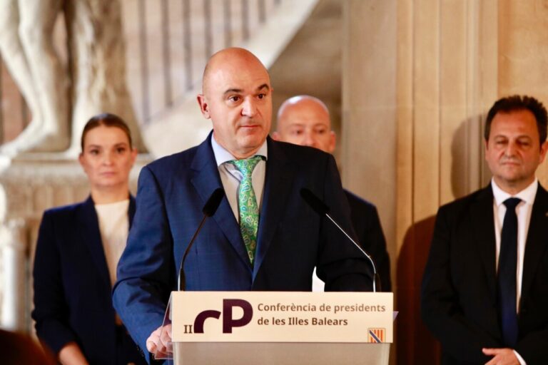 Vicent Marí en la Conferencia de Presidentes celebrada en el Consolat de Mar.