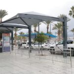 Sant Antoni installs an awning at the Passeig de ses Fonts cab rank to improve user comfort