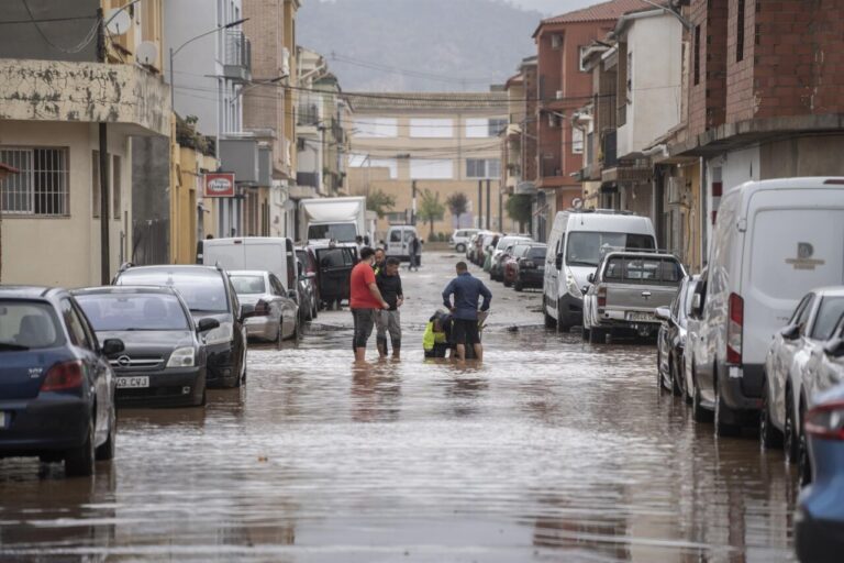 Calles inundadas en Valencia.