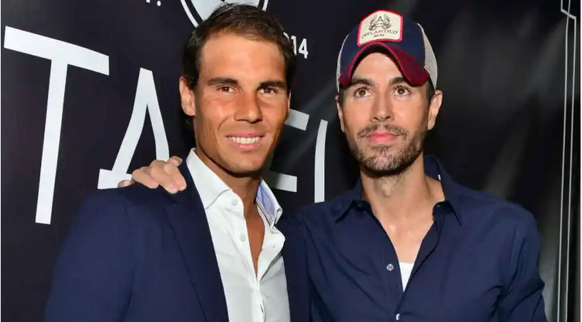 Rafa Nadal with Enrique Iglesias,