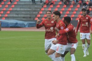 SD Ibiza festejando un gol.