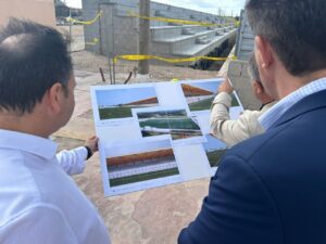 Obras del campo de f&uacute;tbol de Formentera.