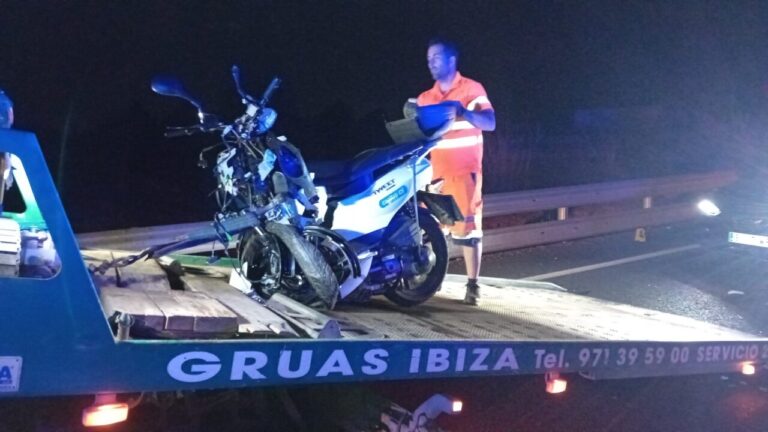 Estado en el que quedó la motocicleta siniestrada.