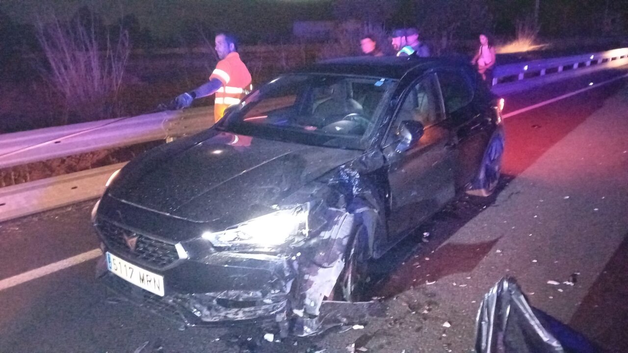 Condition of the Cupra Leon involved in the accident.