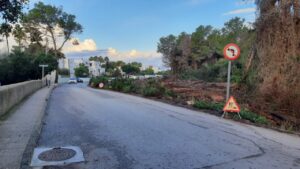 Cruce de la calle Mestral de s&rsquo;Argamassa y el Cam&iacute; de sa Trenca.