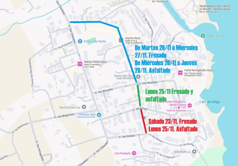 Restricciones tráfico de Santa Eulària.