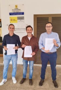 Jos&eacute; Manuel Alcaraz (Sa Uni&oacute;), Rafa Ram&iacute;rez (PSOE) y Rafa Gonz&aacute;lez (GxF).