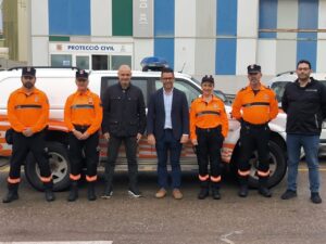 Voluntarios de Protecci&oacute;n Civil de Ibiza.