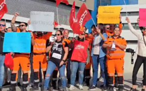 Movilizaci&oacute;n de los t&eacute;cnicos en emergencias sanitarias. Foto: Radio Ibiza.