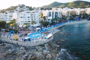 Vista de Santa Eul&agrave;ria durante una prueba deportiva.
